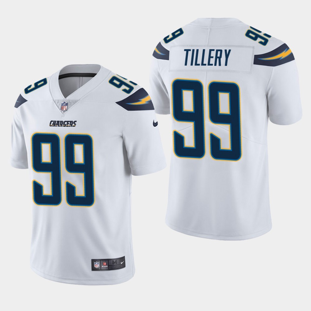 Men's Los Angeles Chargers #99 Jerry Tillery White Vapor Untouchable Limited Stitched NFL Jersey