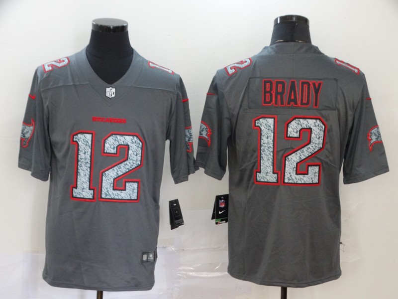 Men's Tampa Bay Buccaneers #12 Tom Brady 2020 Gray Fashion Static Limited Stitched NFL Jersey