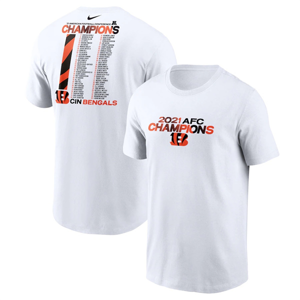 Men's Cincinnati Bengals White Super Bowl LVI Champions T-Shirt