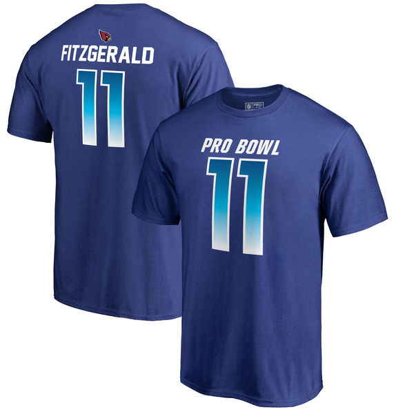 Cardinals Larry Fitzgerald AFC Pro Line 2018 NFL Pro Bowl Royal T-Shirt