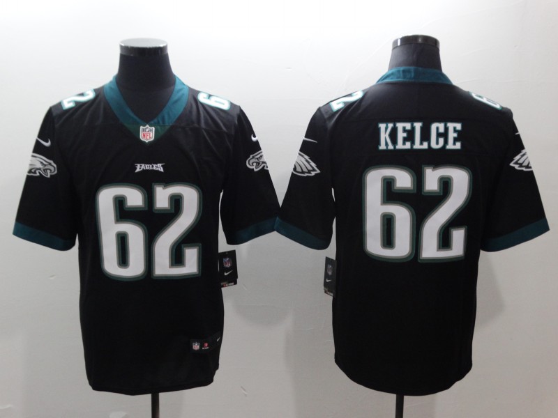 Men's Philadelphia Eagles #62 Jason Kelce Black Vapor Untouchable Limited Stitched NFL Jersey