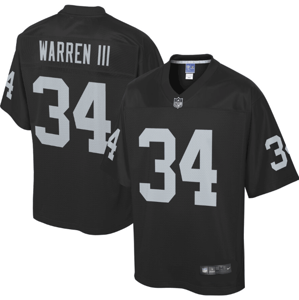 Men's Raiders #34 Chris Warren III Black Vapor Untouchable Limited NFL Stitched Jersey
