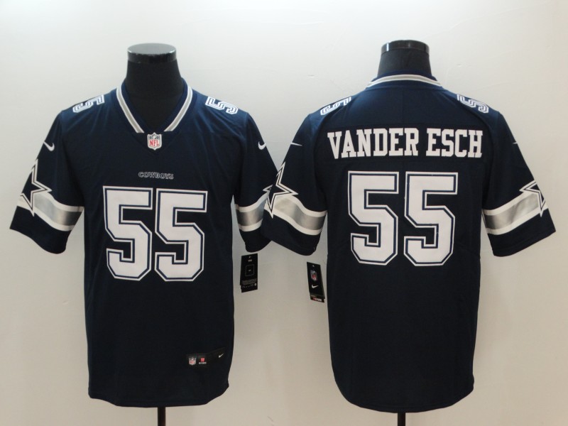 Men's NFL Dallas Cowboys #55 Vander Esch Navy 2018 Draft Vapor Untouchable Limited Stitched Jersey