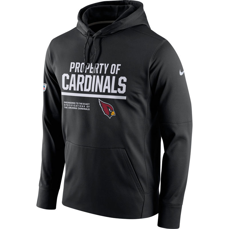 Men's Arizona Cardinals Nike Black Circuit Property Of Performance Pullover Hoodie