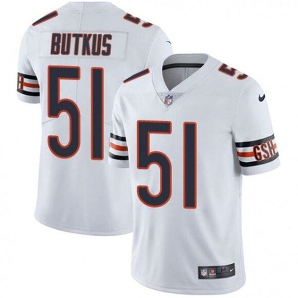 Men's Chicago Bears #51 Dick Butkus White Vapor untouchable Limited Stitched NFL Jersey