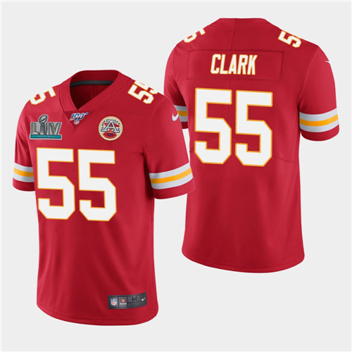 Men's Chiefs #55 Frank Clark Red Super Bowl LIV Vapor Untouchable Limited Stitched NFL Jersey