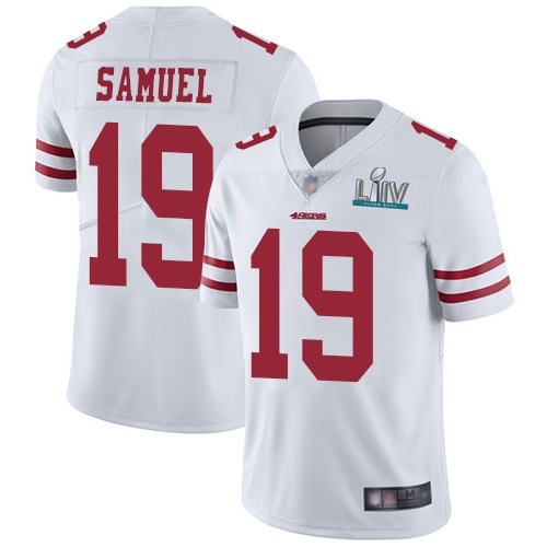 Men's San Francisco 49ers #19 Deebo Samuel White Super Bowl LIV Vaper Untouchable Limited Stitched NFL Jersey