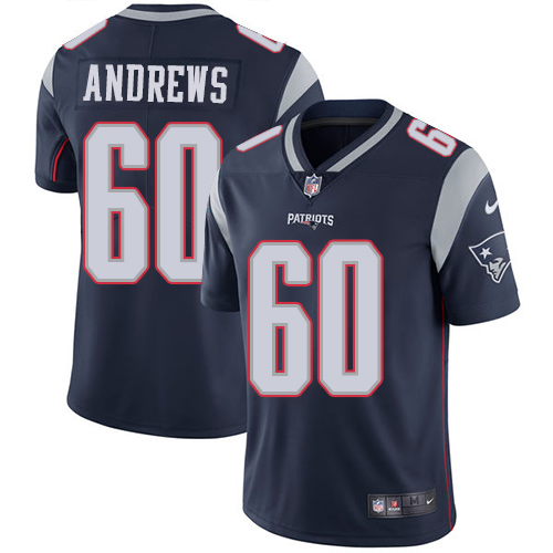 Men's New England Patriots #60 David Andrews Navy Blue Vapor Untouchable Limited Stitched NFL Jersey