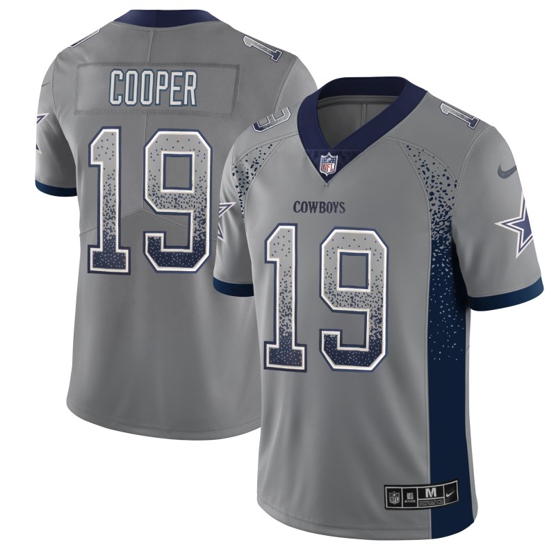 Men's Dallas Cowboys #19 Amari Cooper Gray 2018 Drift Fashion Color Rush Limited Stitched NFL Jersey
