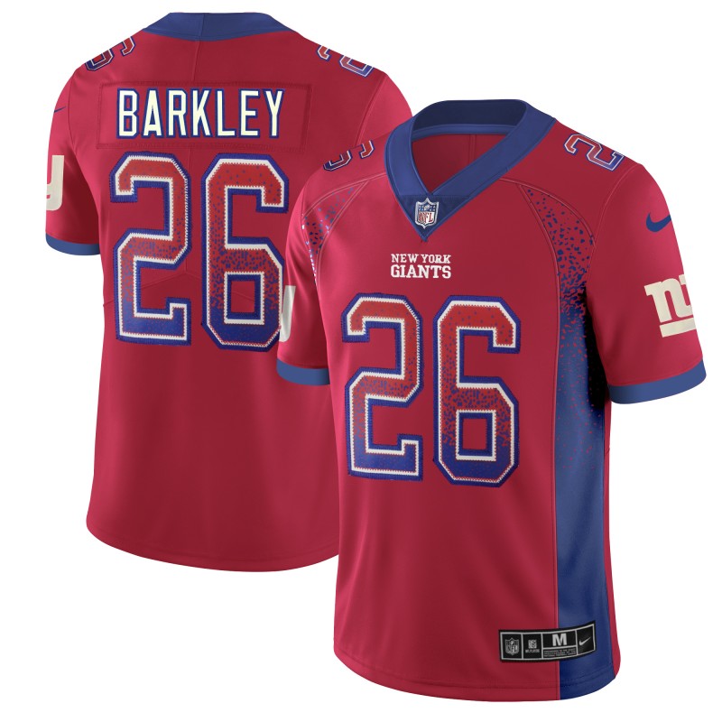 Men's Giants #26 Saquon Barkley Red 2018 Drift Fashion Color Rush Limited Stitched NFL Jersey