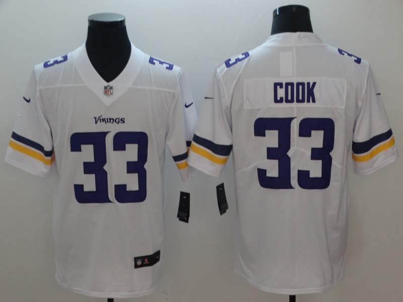 Men's Vikings #33 Dalvin Cook White Vapor Untouchable Limited Stitched NFL Jersey