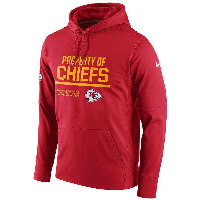 Men's Kansas City Chiefs Nike Red Circuit Property Of Performance Pullover Hoodie