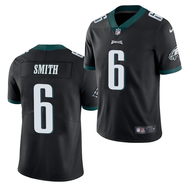 Men's Philadelphia Eagles #6 DeVonta Smith 2021 NFL Draft Black Vapor Untouchable Limited Stitched Jersey (Check description if you want Women or Youth size)