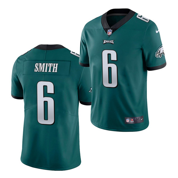 Men's Philadelphia Eagles #6 DeVonta Smith 2021 NFL Draft Green Vapor Untouchable Limited Stitched Jersey (Check description if you want Women or Youth size)