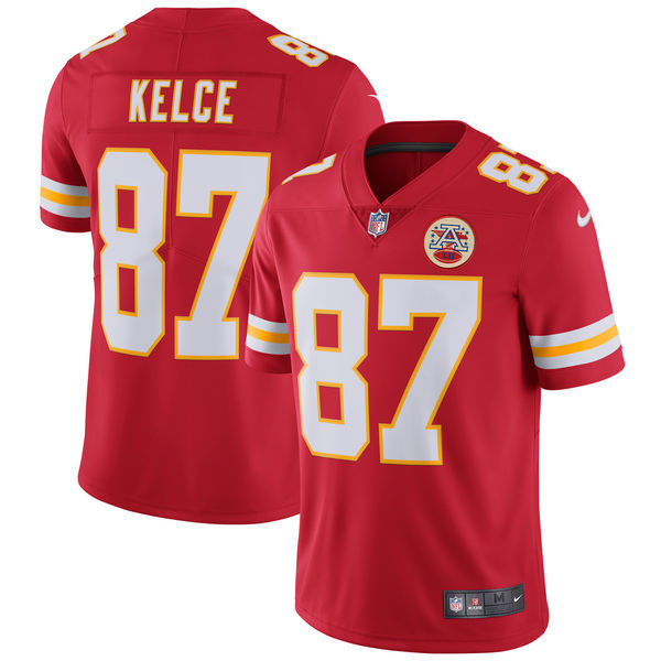 Men's Kansas City Chiefs #87 Travis Kelce Nike Red Vapor Untouchable Limited Stitched NFL Jersey