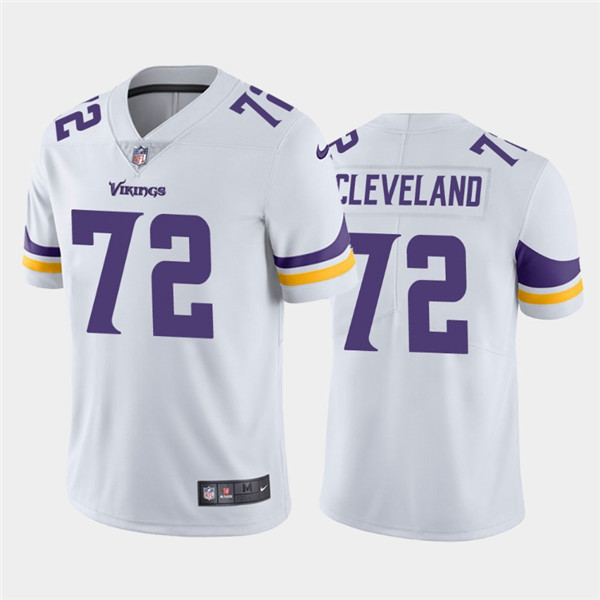 Men's Minnesota Vikings #72 Ezra Cleveland 2020 White Vapor Untouchable Limited Stitched NFL Jersey