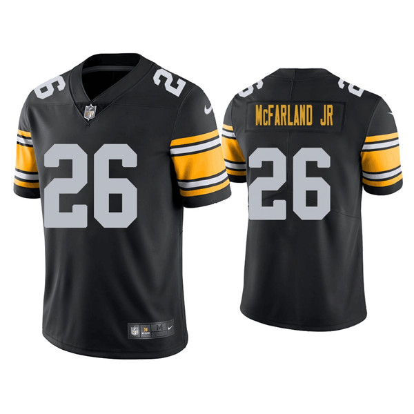 Men's Pittsburgh Steelers #26 Anthony McFarland Jr black vapor Untouchable Limited Stitched NFL Jersey