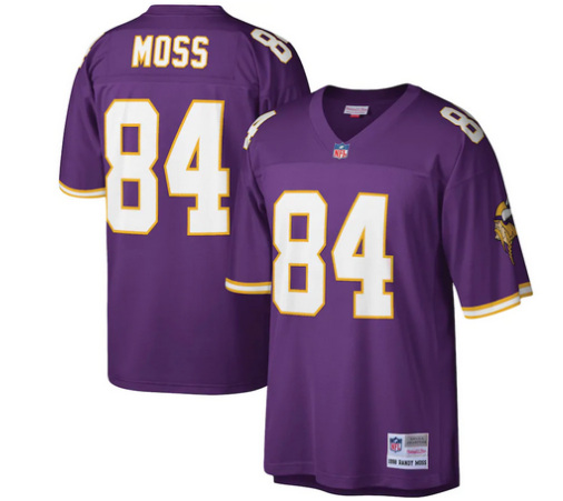 Men's Minnesota Vikings #48 Randy Moss Purple Stitched NFL Jersey