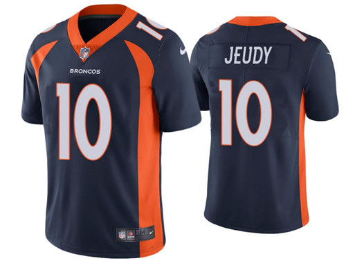 Men's Denver Broncos #10 Jerry Jeudy Navy 2020 Vapor Untouchable Stitched Jersey