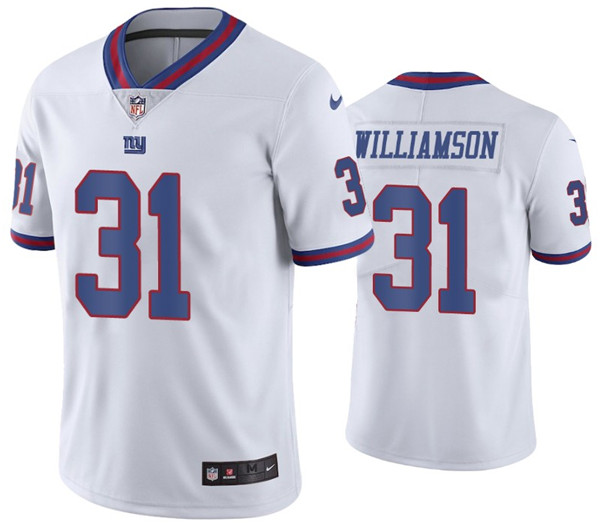 Men's New York Giants #31 Chris Williamson 2020 White Color Rush Stitched Jersey