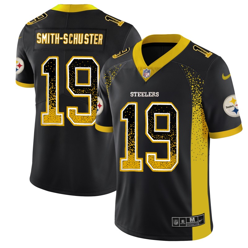 Men's Pittsburgh Steelers #19 JuJu Smith-Schuster Black 2018 Drift Fashion Color Rush Limited Stitched NFL Jersey