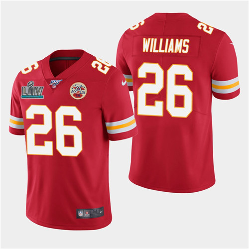 Men's Chiefs #26 Damien Williams Red Super Bowl LIV Vapor Untouchable Limited Stitched NFL Jersey
