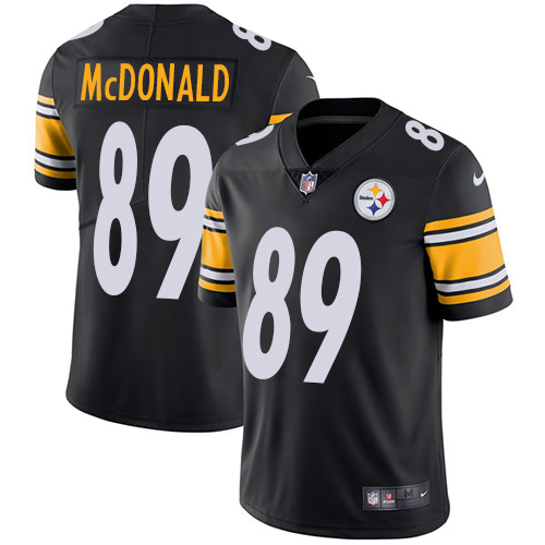 Men's Pittsburgh Steelers #89 Vance McDonald Black Vapor Untouchable Limited Stitched NFL Jersey