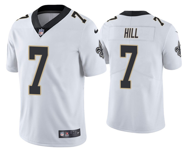 Men's New Orleans Saints #7 Taysom Hill 2020 White Vapor Untouchable Limited Stitched Jersey