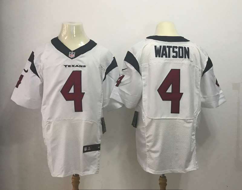 Men's Houston Texans #4 Deshaun Watson Nike White 2017 Elite Stitched NFL Jersey