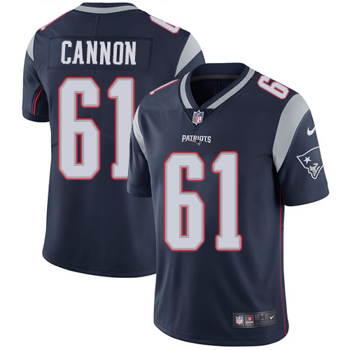 Men's New England Patriots #61 Marcus Cannon Navy Blue Vapor Untouchable Limited Stitched NFL Jersey