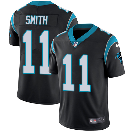 Men's Carolina Panthers #11 Torrey Smith Black Vapor Untouchable Limited Stitched NFL Jersey