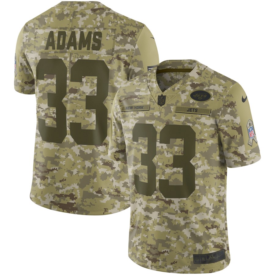 Men's Jets #33 Jamal Adams 2018 Camo Salute to Service Limited Stitched NFL Jersey