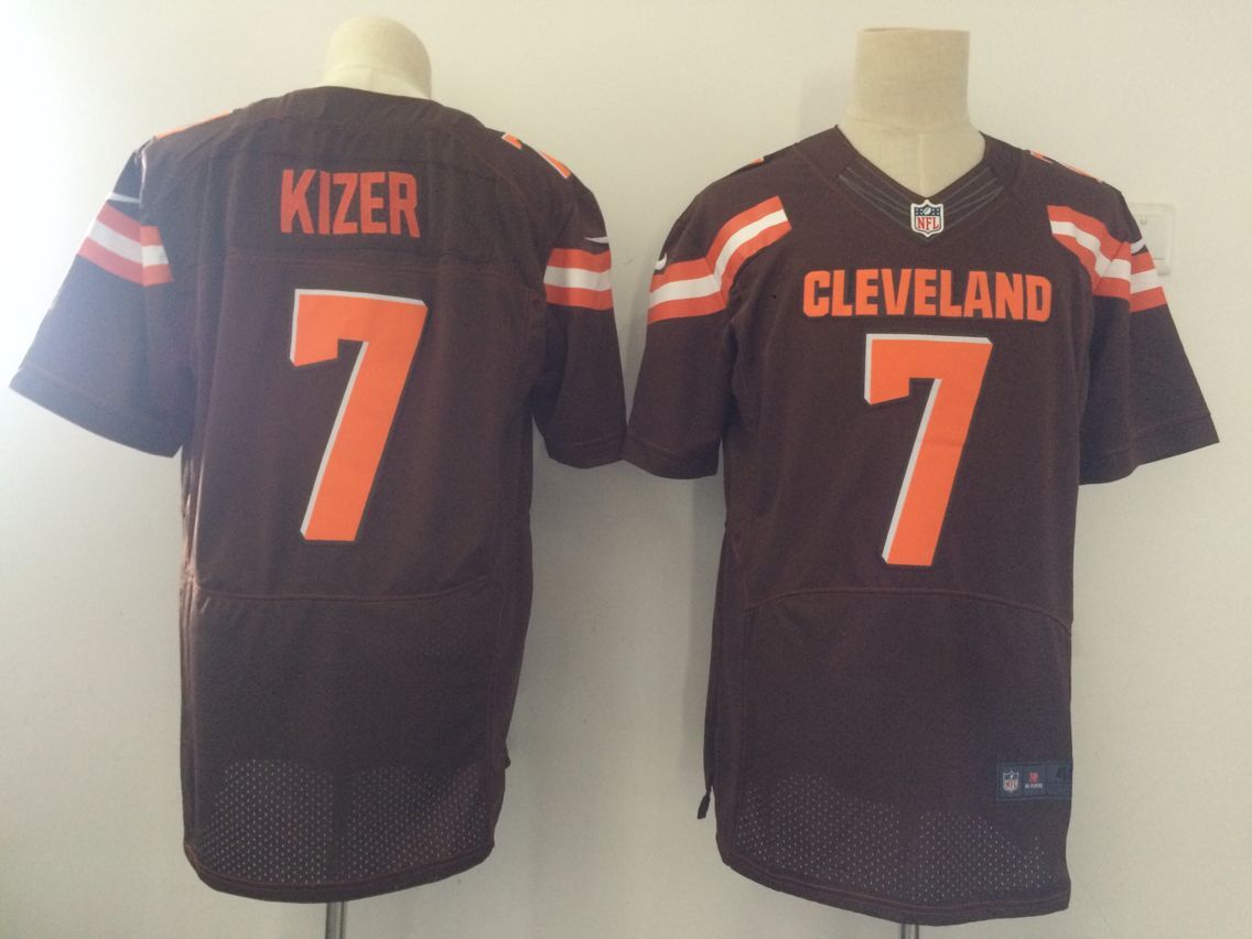 Men's Nike Cleveland Browns #7 DeShone Kizer Brown Team Color Stitched NFL New Elite Jersey