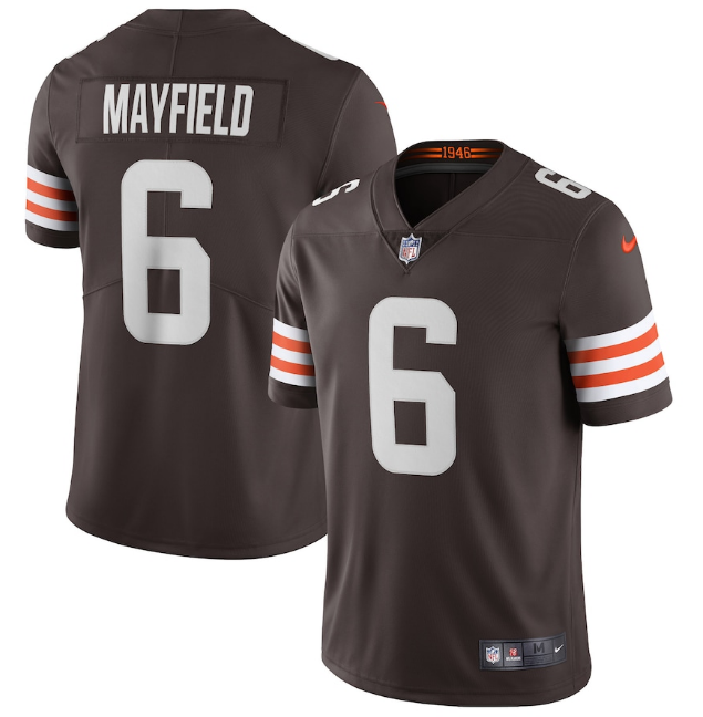 Men's Cleveland Browns #6 Baker Mayfield New Brown Vapor Untouchable Limited NFL Stitched Jersey