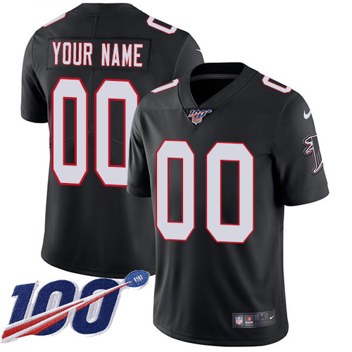 Men's Falcons 100th Season ACTIVE PLAYER Black Vapor Untouchable Limited Stitched NFL Jersey.