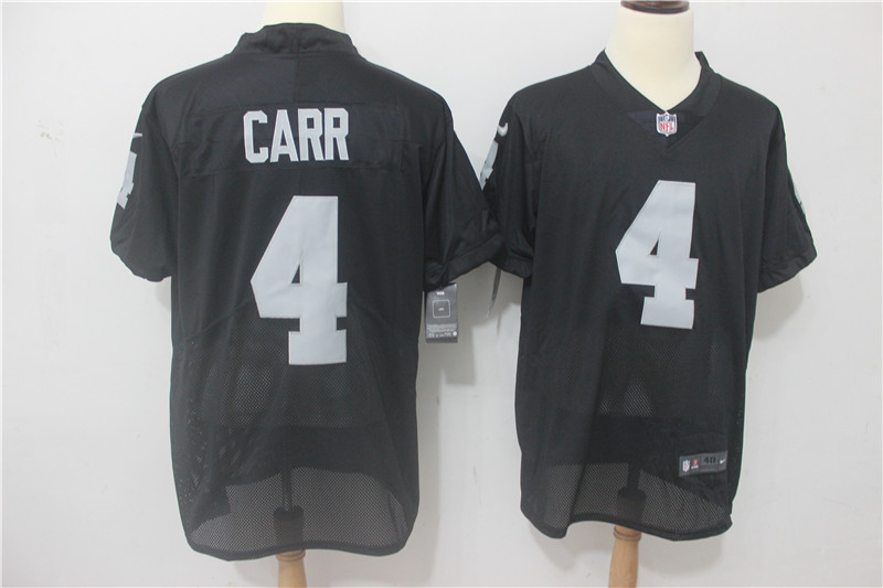 Men's Oakland Raiders #4 Derek Carr Black Vapor Untouchable Elite Stitched NFL Jersey