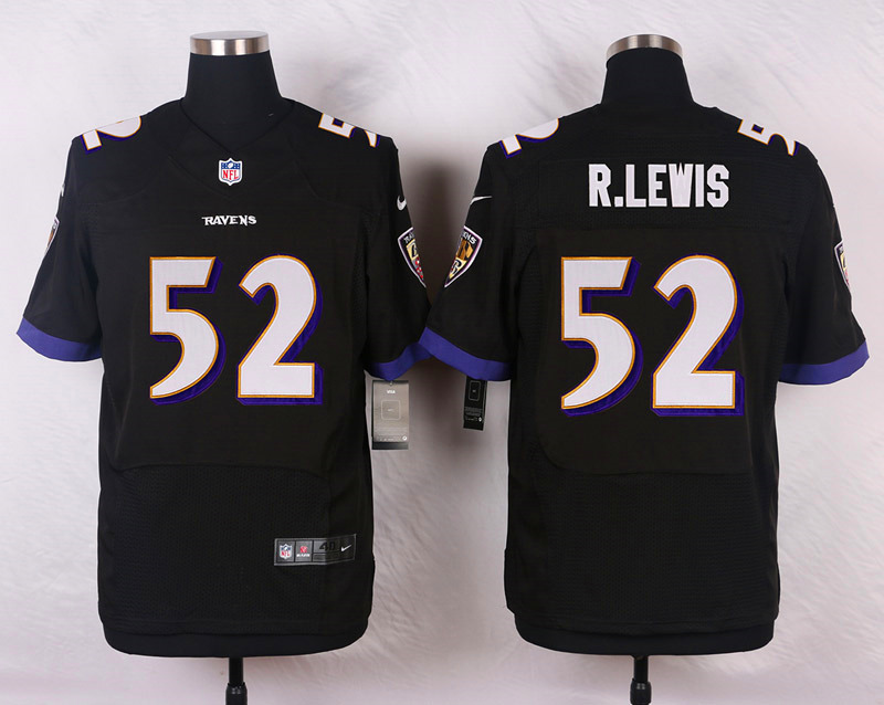 Nike Ravens #52 Ray Lewis Black Men's Stitched NFL New Elite Jersey