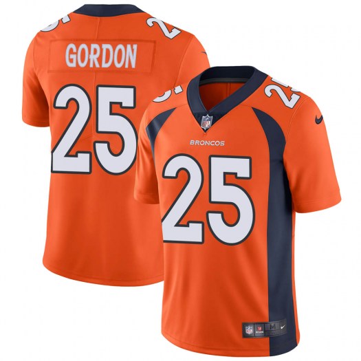Men's Denver Broncos #25 Melvin Gordon Orange Vapor Untouchable Limited Stitched NFL Jersey