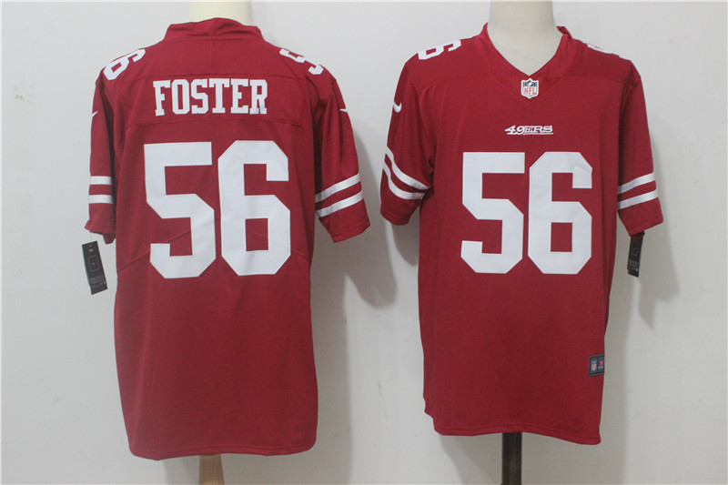 Men's Nike San Francisco 49ers #56 Reuben Foster Red Team Color Stitched NFL Vapor Untouchable Limited Jersey