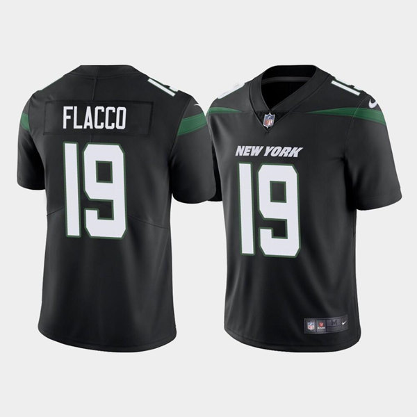 Men's New York Jets #19 Joe Flacco Black Vapor Limited Stitched Game Jersey