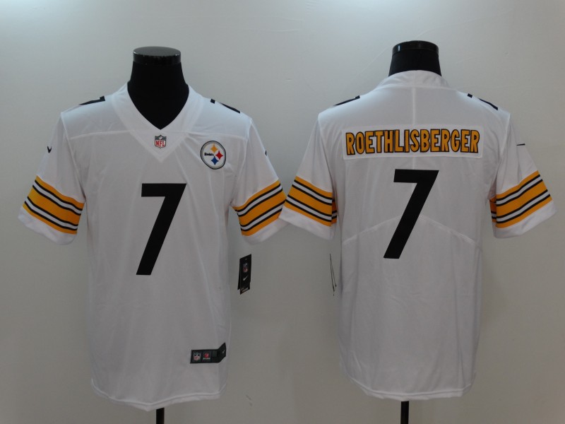 Men's Pittsburgh Steelers #7 Ben Roethlisberger White Vapor Untouchable Player Limited Jersey