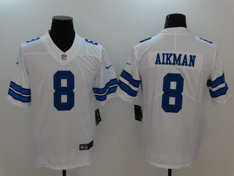 Men's Dallas Cowboys #8 Troy Aikman White Vapor Untouchable Player Limited Jersey