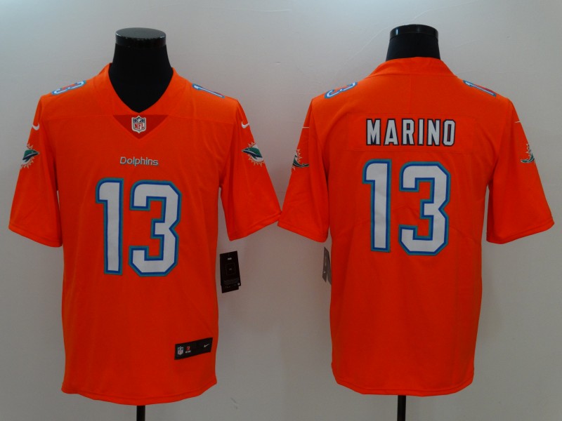 Men's Miami Dolphins #13 Dan Marino Orange Vapor Untouchable Player Limited Jerse