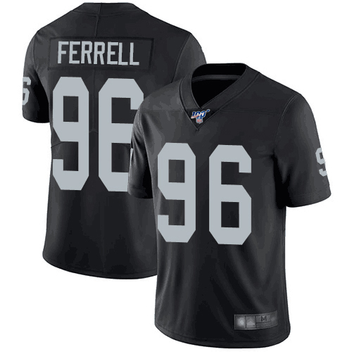 Men's Oakland Raiders #96 Clelin Ferrell Black 2019 100th Season Vapor Untouchable Limited Stitched NFL Jersey