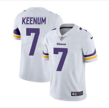 Men's Minnesota Vikings #7 Case Keenum White Vapor Untouchable Limited Stitched NFL Jersey