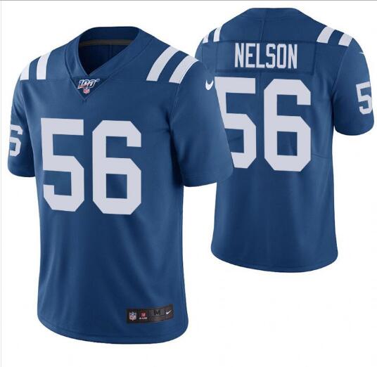 Men's Indianapolis Colts #56 Quenton Nelson Blue 2019 100th Season Vapor Untouchable Limited Stitched NFL Jersey
