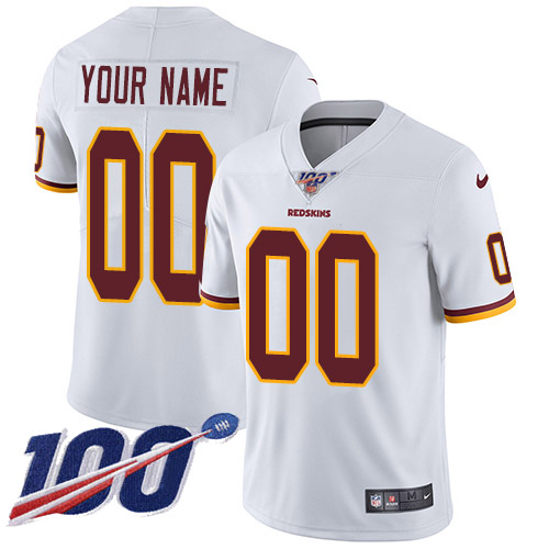 Men's Redskins 100th Season ACTIVE PLAYER White Limited Stitched NFL Jersey