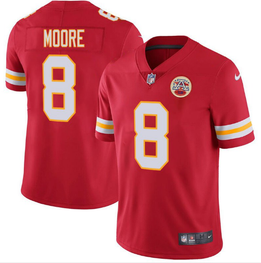 Men's Kansas City Chiefs #8 Matt Moore Red Vapor Untouchable Limited Stitched NFL Jersey