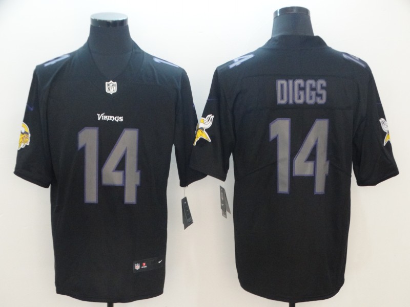 Men's Minnesota Vikings #14 Stefon Diggs Black 2018 Impact Limited Stitched NFL Jersey