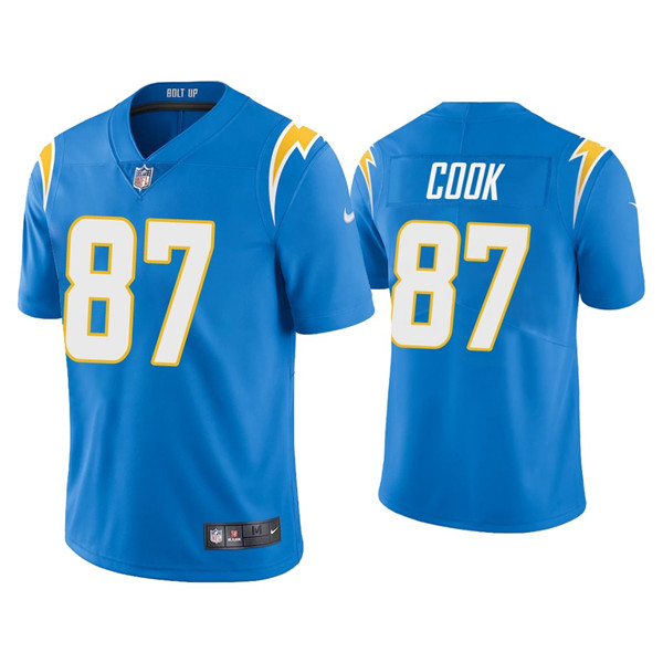 Men's Los Angeles Chargers #87 Jared Cook 2021 Blue Vapor Untouchable Limited Stitched Jersey